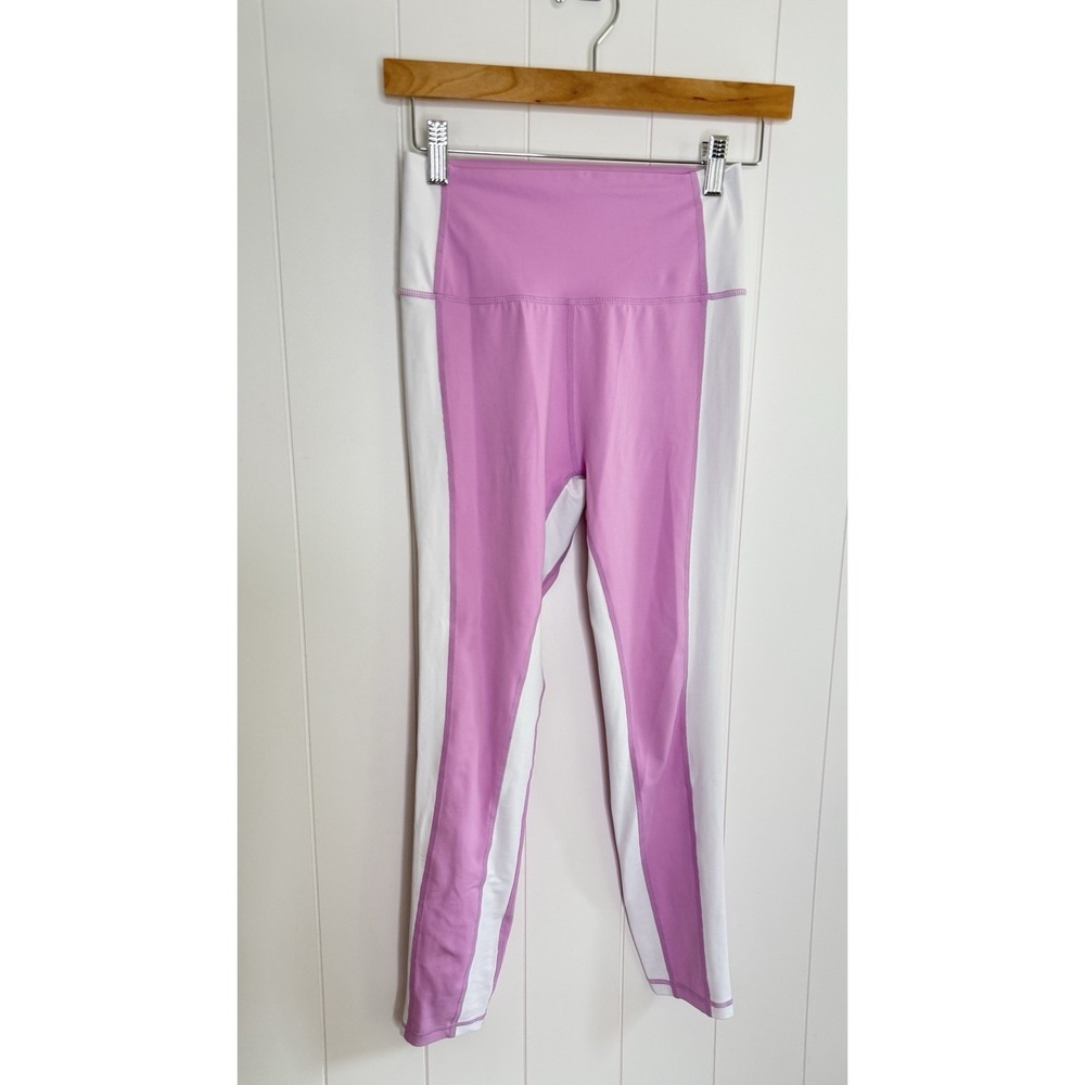 WILO the Label Pink and White Leggings  Colorblock Size S - Picture 2 of 10